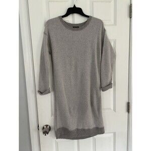 Club Monaco Gray Cashmere Blend Dress Casual Pullover Sweater Dress Size Small
